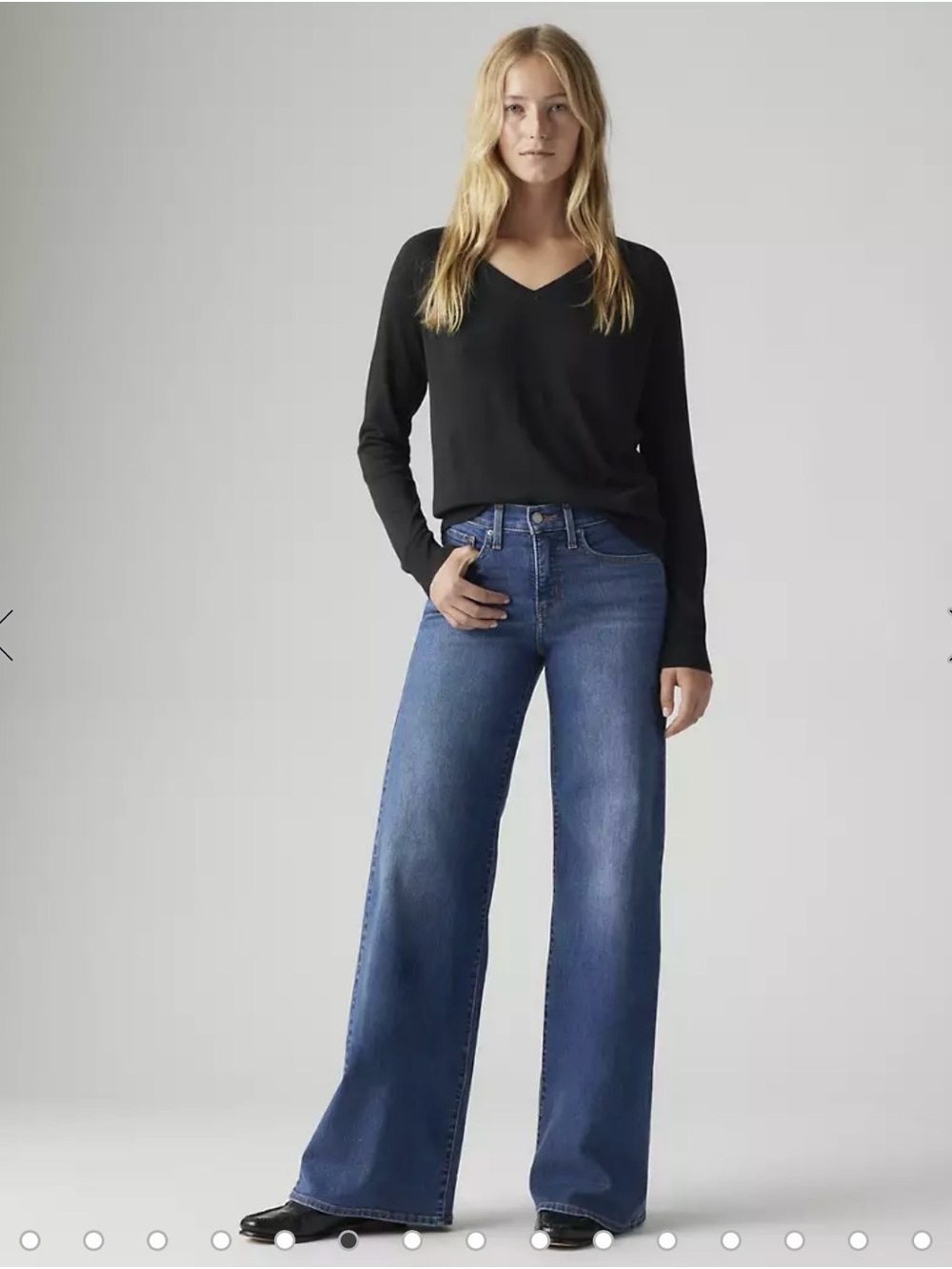 Levi's 318 shaping Wide-Leg High-Rise Jeans in Blue